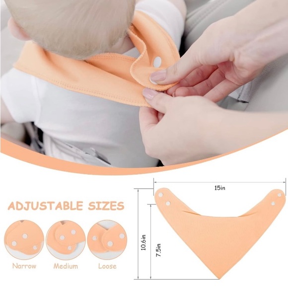 ‼️SUMMER CLEARANCE‼️ YooFoss Bandanna Baby Bibs - 10 Pack - Assorted Colors - Picture 3 of 6